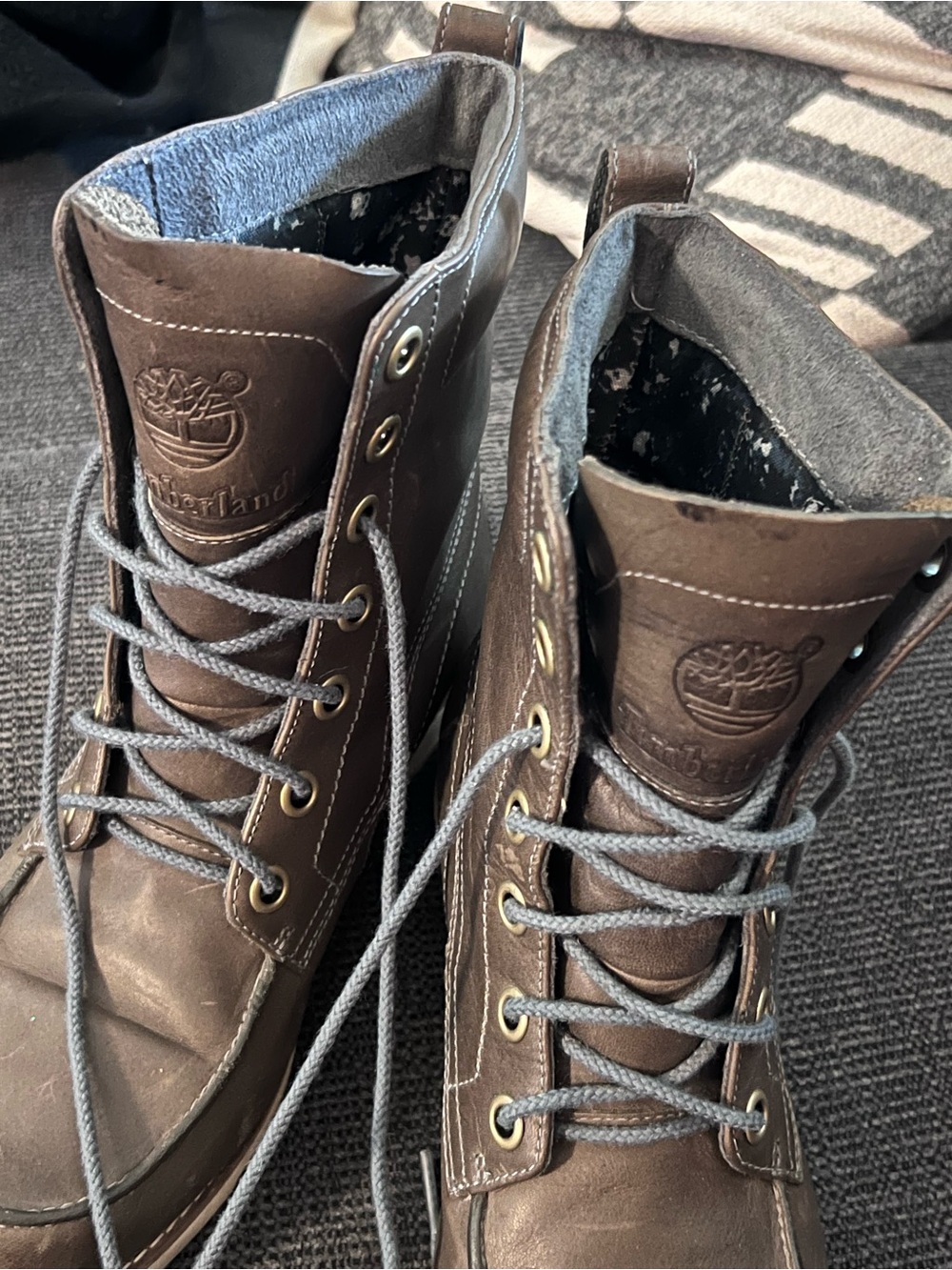 Timberland Brown Leather Lace-Up Women's Boots